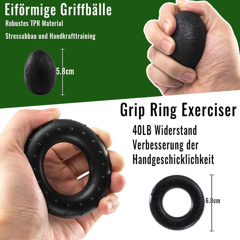 Körperdoc – Verstellbarer 6in1 Handtrainer mit Zähler, 5–60 kg Widerstand