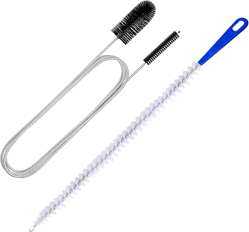 Abflussreiniger Spirale,Doppelkopf-Rohrreinigungsbürste Edelstahl-Kanalreiniger,Abflussreiniger Sticks, Abfluss Bürste,Flexible Reinigungsbürste für den Abfluss in Küche und Dusche
