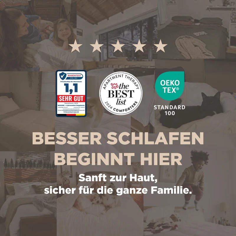 BEDSURE Bettdecke Ohne - Bettdecke für Allergiker, Warm & Gemütlich Ganzjahresdecke 300GSM Füllung, Waschbare Duvet für 4 Jahreszeiten, Grau/Hellgrau