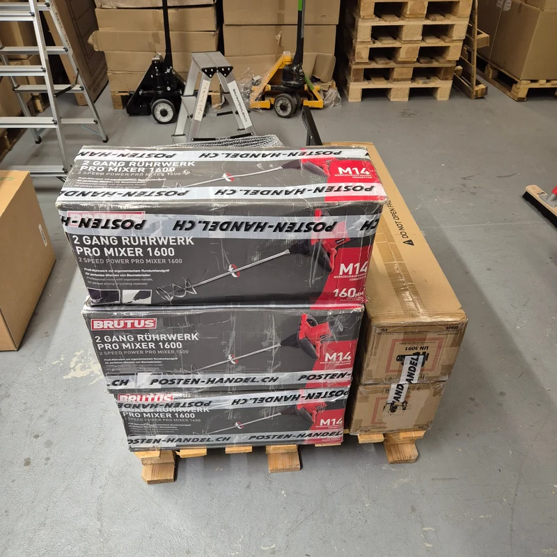 Restposten Palette Werkzeug / 2 x Heizlüfter 9 kW Dryfix / 1 x Turmventilator Dreo / 3 x Rührwerk Brutus / 4 x Fugen Reinigungsset - NEU & OVP - Verkaufs Wert + 2000.- / Gratis Lieferung!