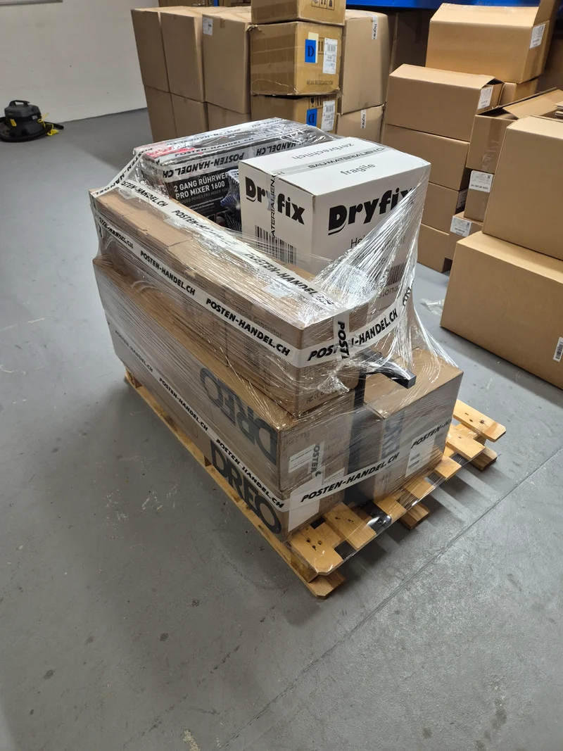 Restposten Palette Werkzeug / 2 x Heizlüfter 9 kW Dryfix / 1 x Turmventilator Dreo / 3 x Rührwerk Brutus / 4 x Fugen Reinigungsset - NEU & OVP - Verkaufs Wert + 2000.- / Gratis Lieferung!
