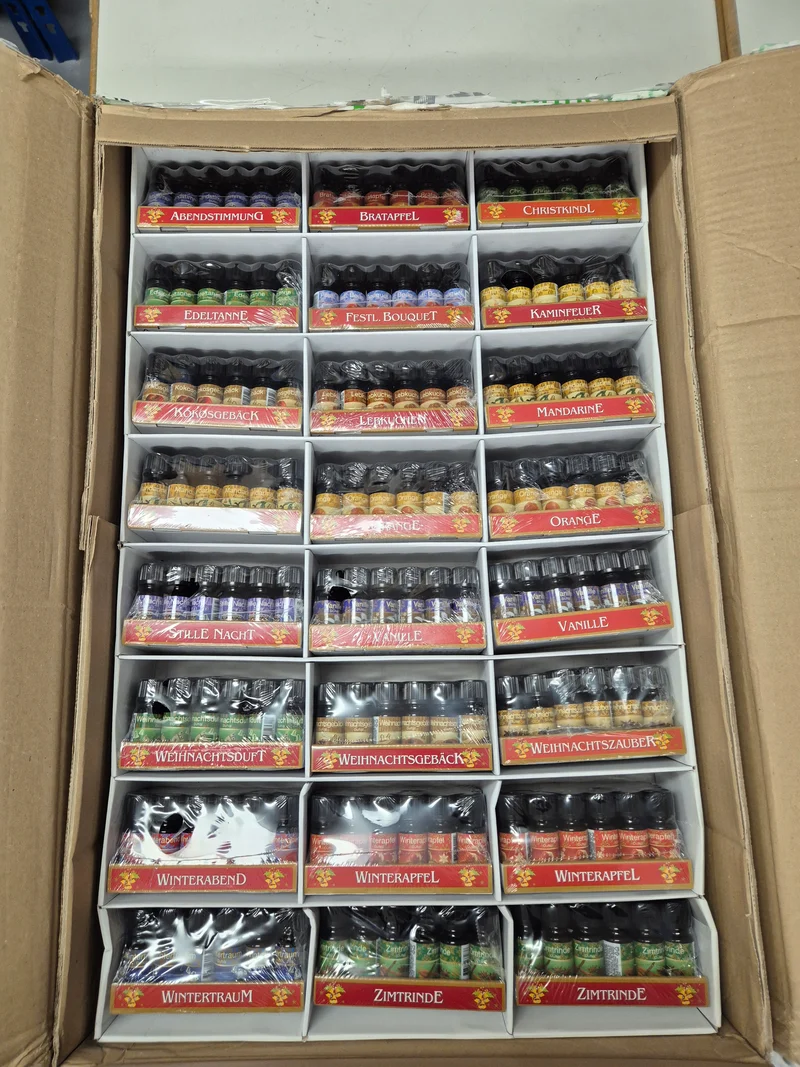 24 x 12er Elina Duftöl à 10 ml - Winterdüfte - Weihnachtsdüfte / inkl.Karton Ständer - Verkaufswert +1400.- Restposten - NEU & OVP!