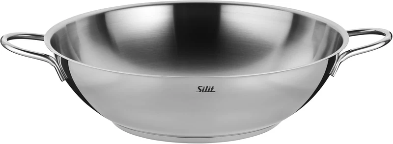 Edelstahl Wok für Induktion Geschirrspüler Safe Diameter 32 cm / NEU & OVP!