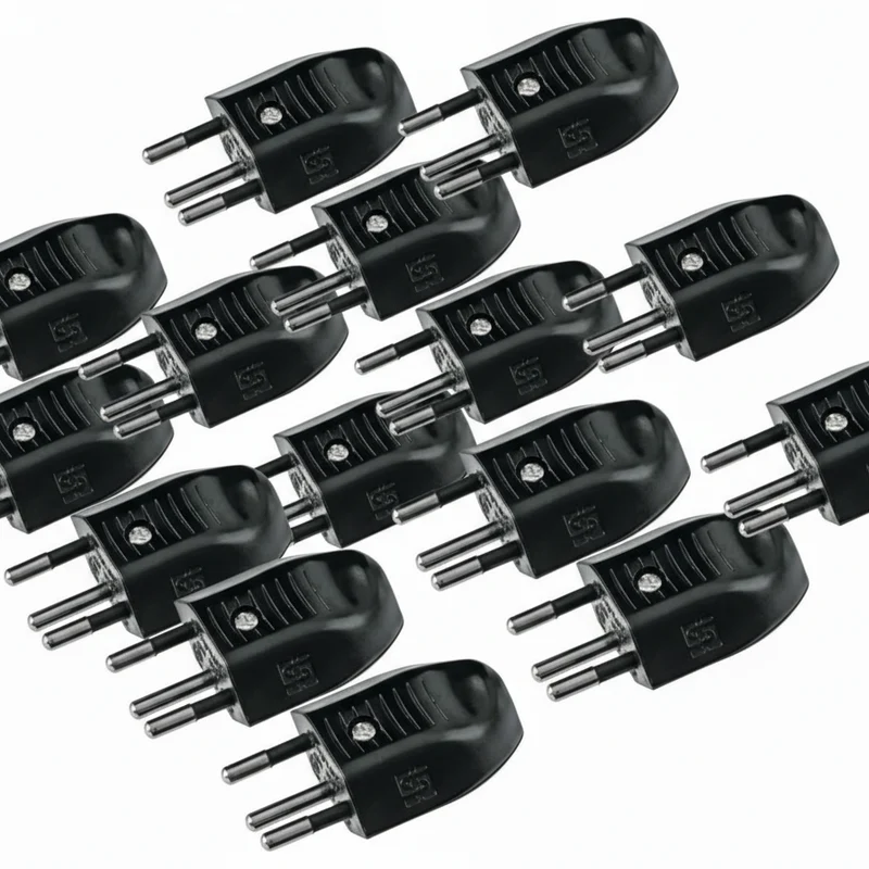 1000 x T12 Anschluss Stecker Steffen / 10A 250 VAC / Restposten