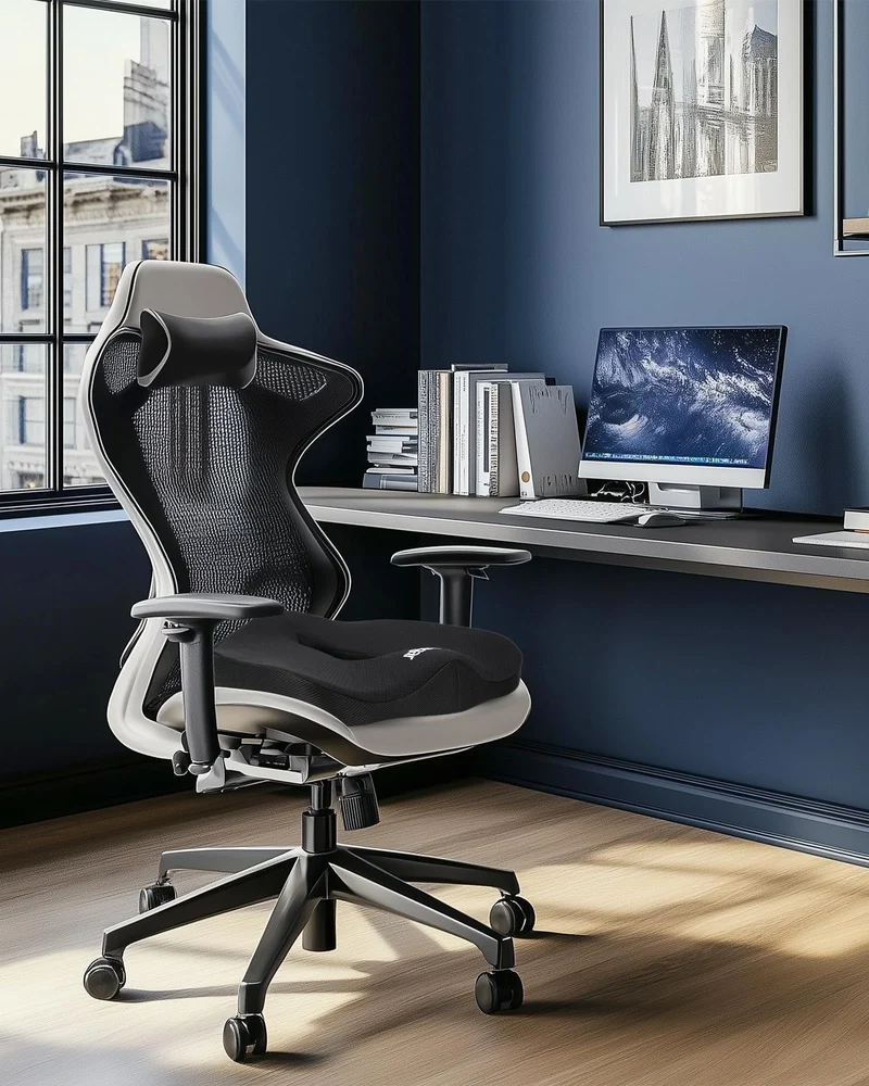 Sitzkissen, Orthopädisches Sitzkissen aus Memory Foam, Ergonomisches Sitzkissen für Bürostuhl /Autositz / Steissbeinkissen Stuhlkissen Sitzkissen Outdoor Zuhause, Schwarz