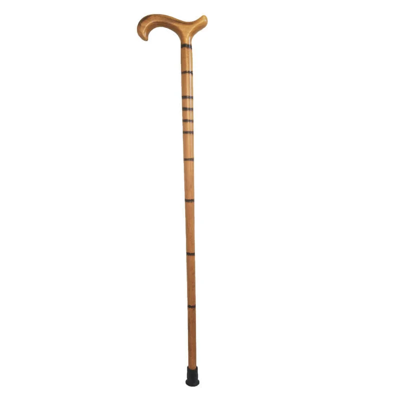 Bambus Gehstock mit Derbygriff, 90 cm, bis 100 kg