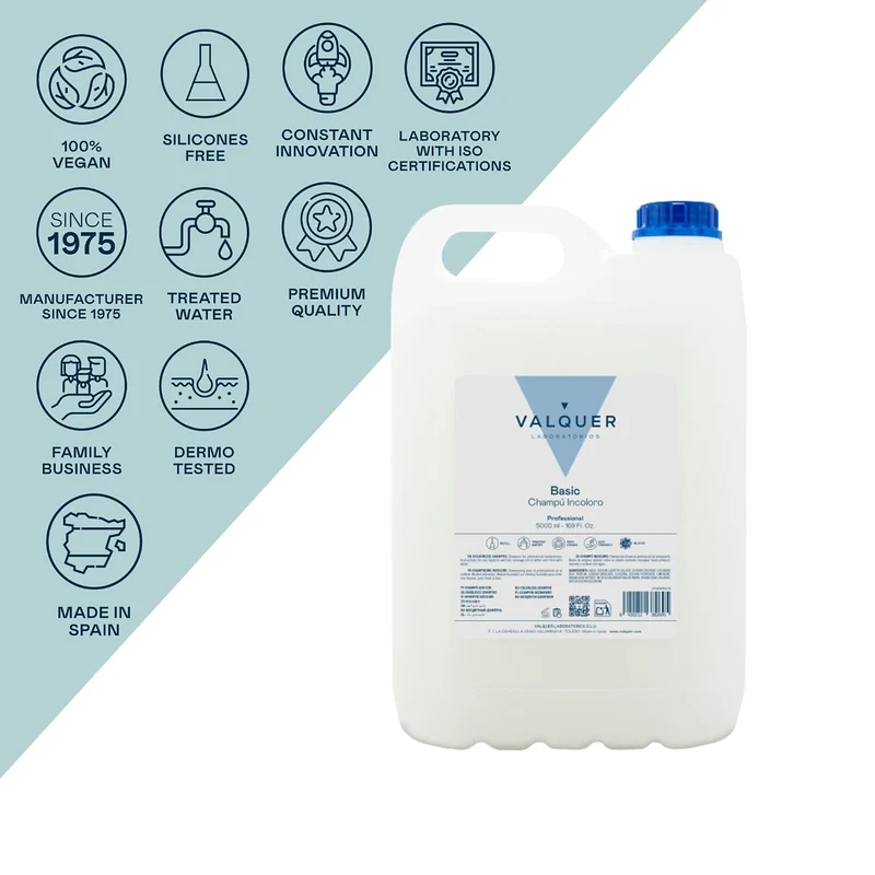 5 L Professionelle Shampoo Flasche | Stärkt und schützt das Haar | Tiefenreinigung und Geschmeidigkeit für alle Haartypen | Vegane Formel, silikonfrei