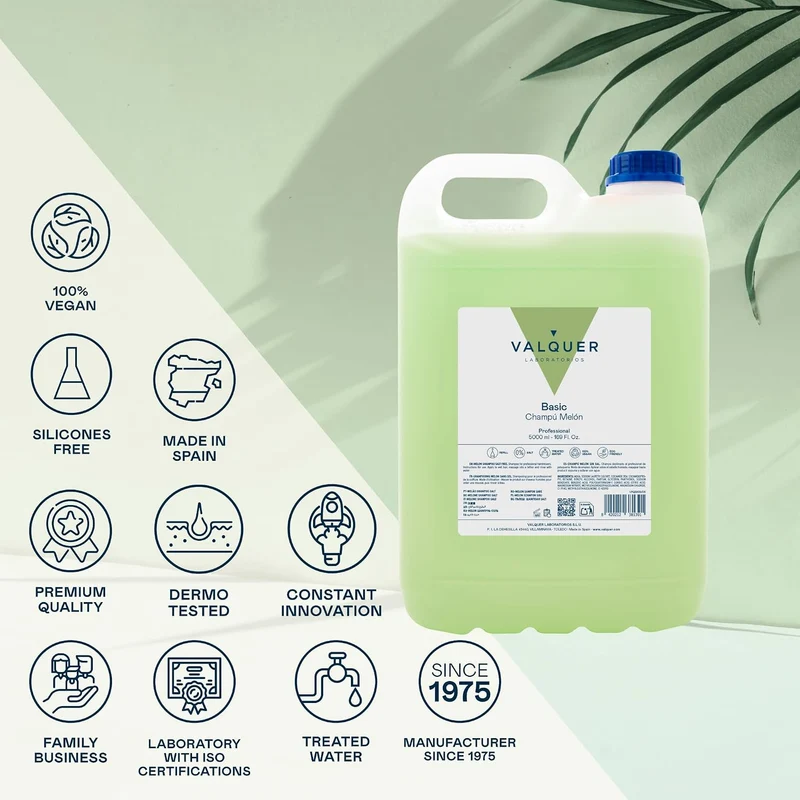 5 L Professionelle Shampoo Flasche | Stärkt und schützt das Haar | Tiefenreinigung und Geschmeidigkeit für alle Haartypen | Vegane Formel, silikonfrei