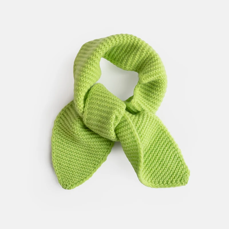 Pear Green Brushed Organic Cashmere Mini Scarf