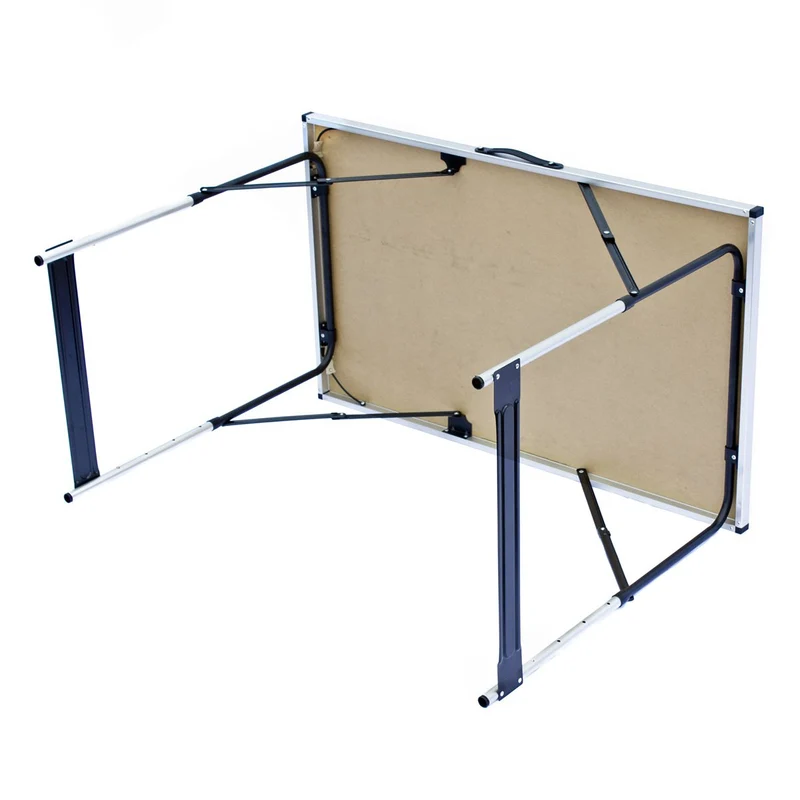 Multifunktionaler Klapptisch, für Camping, Märkte, Tapetentisch, für Feste im Garten, höhenverstellbar, schwarz