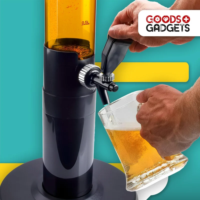 XXL Trinksäule Biersäule Biertower Party Bier Zapfsäule mit Zapfhahn (5 Liter)