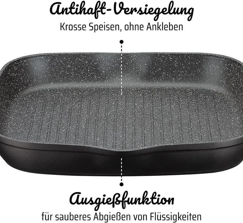 Gourmet Granit 3-teiliges Pan Set aus Aluminium / Schwarz / NEU & OVP