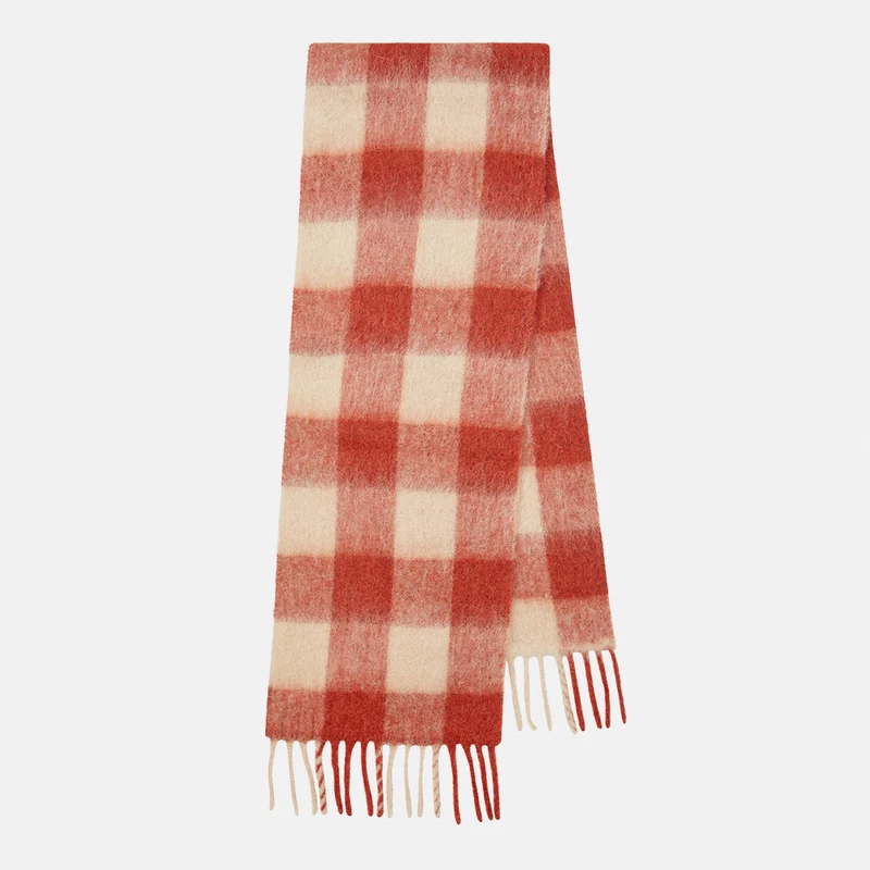 Orange Check Mincho Scarf