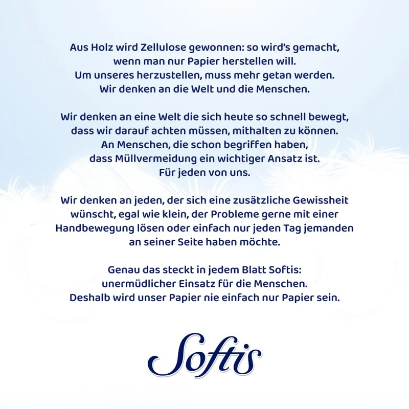 Toilettenpapier - 100 Blätter pro Rolle, einzigartiges Softchamber-System, recycelbare Verpackung, FSC-zertifiziertes Papier