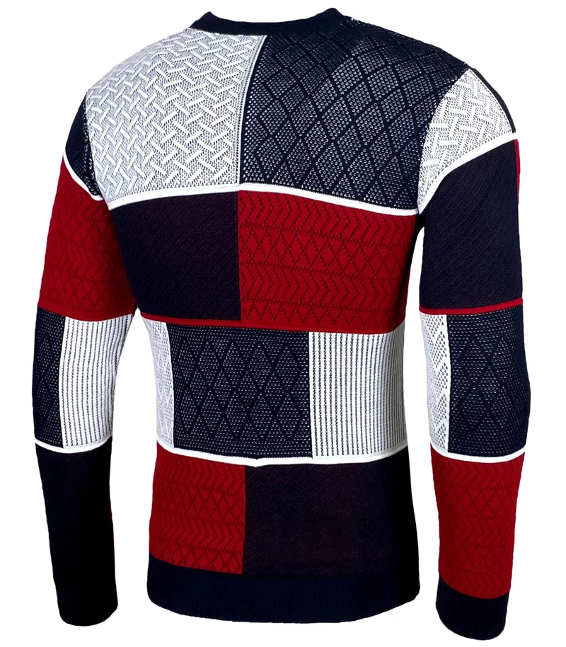Herren Slim Fit V-Neck Knitted Jumper Rundkragen Moderne Herren Black Jumper Langarmärmel in feinem Knit Sweatshirt