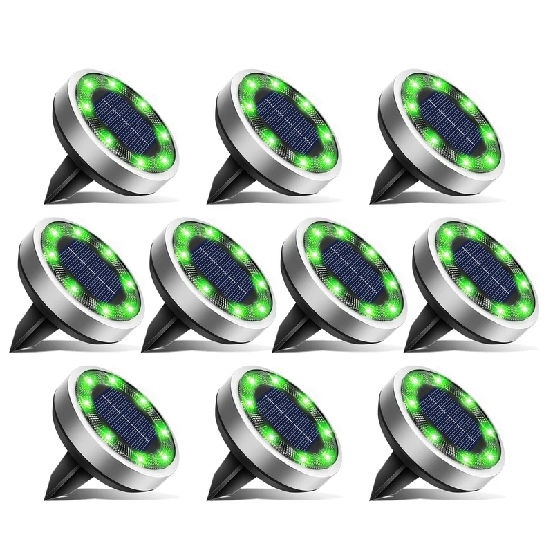 Solar Bodenleuchten Aussen, 8 LED Gartenbeleuchtung Solar Wasserdicht Boden Solarleuchten, Solarlampen für Außen Garten Rasen Auffahrt Gehweg