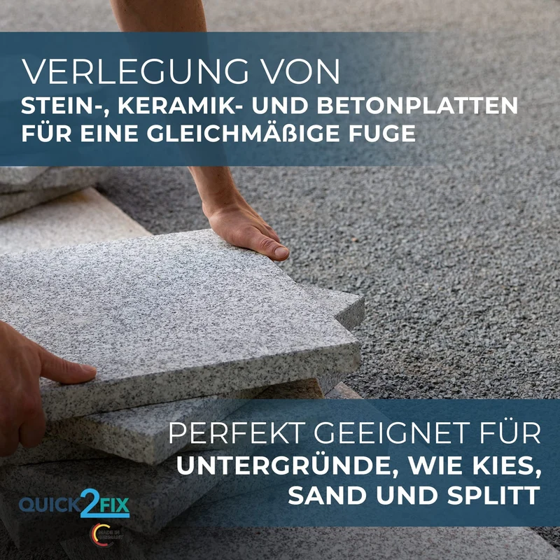 50 x Splittbettlager - Tellerfugenkreuz - Tellerfugenkreuz-Sandbettlager - Kiesbettlager 50 Stück zum Verlegen von Terrassenplatten im Außenbereich