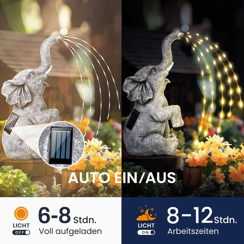 Solar Statuen Gartendeko, Bär Mutter und Bär Kind umarmen Sich, Geburtstagsgeschenk für Frauen, Geschenke für Mama, Wetterfest Gartendeko für Terrasse, draußen, Hof