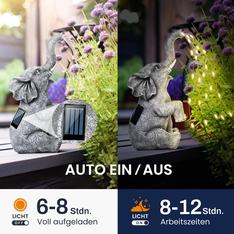 Solar Statuen Gartendeko, Bär Mutter und Bär Kind umarmen Sich, Geburtstagsgeschenk für Frauen, Geschenke für Mama, Wetterfest Gartendeko für Terrasse, draußen, Hof