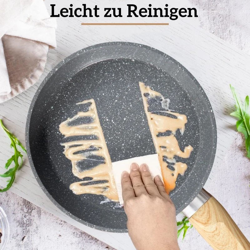 Induktions-Kochgeschirrset mit Glasbeton und Granitbeschichtung einschließlich Pfannen und Töpfen / NEU & Originalverpackt!