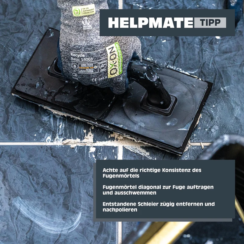Fliesenwaschset - 12 Liter Kunststoff Eimer, Doppelrollenaufsatz, Fliesenwaschbrett und Verfugbrett