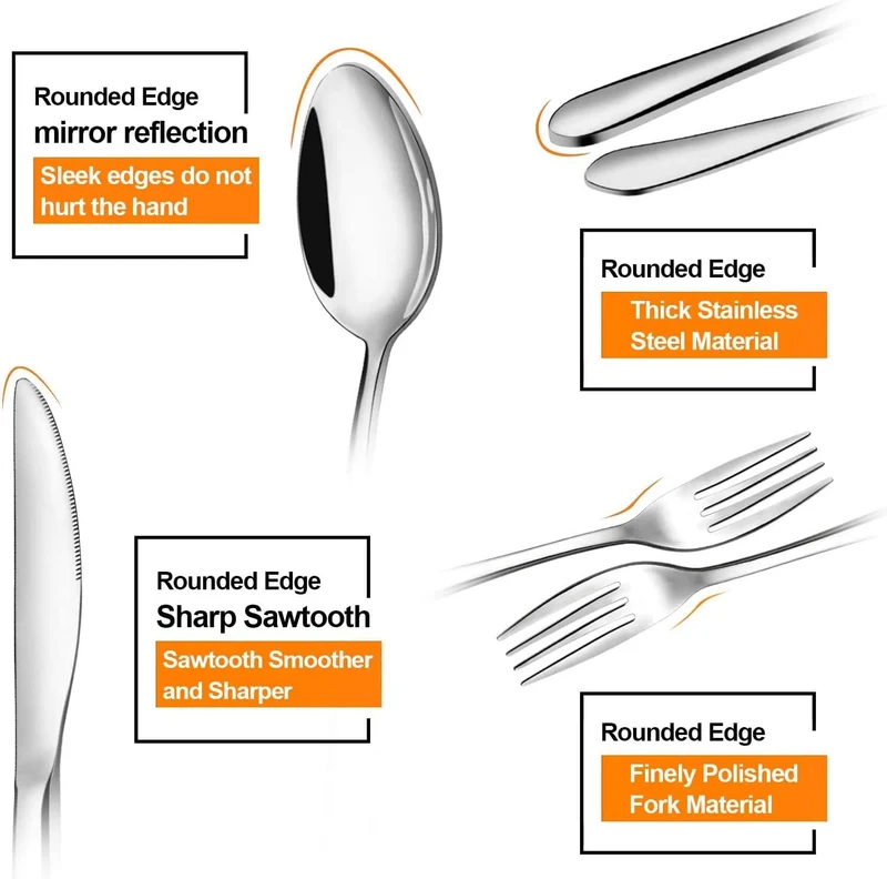 48-teiliges Besteckset, Edelstahl Besteckset für 8 Personen mit Besteck-Servierset 10-teilig bestehend aus Messer, Gabel, Löffel, Besteckheber, Edelstahl poliert, glänzend, Spülmaschine