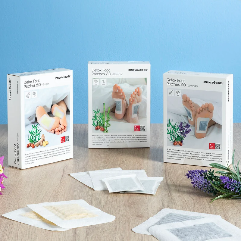 Detox Fußpflaster Bamboo InnovaGoods 10 Stück