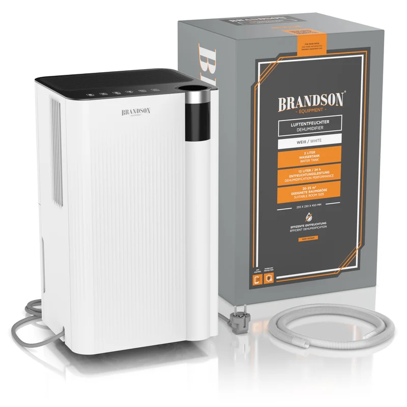 WLAN Luftentfeuchter mit Kompressor elektrisch - 10 Liter - WiFi Dehumidifier Raumentfeuchter – mit App - Schlauch-Entwässerung