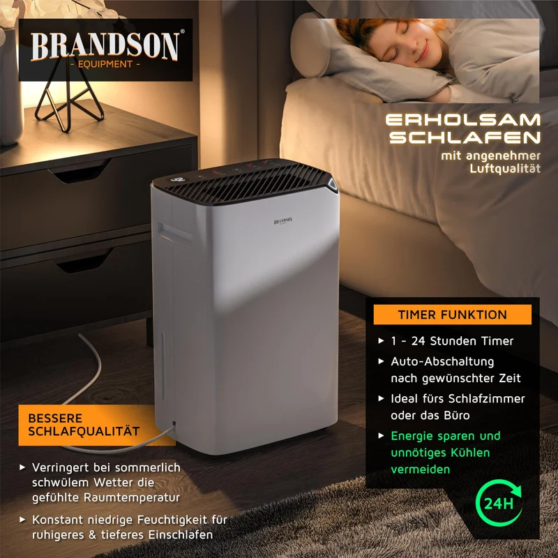 WLAN Luftentfeuchter mit Kompressor elektrisch - 10 Liter - WiFi Dehumidifier Raumentfeuchter – mit App - Schlauch-Entwässerung