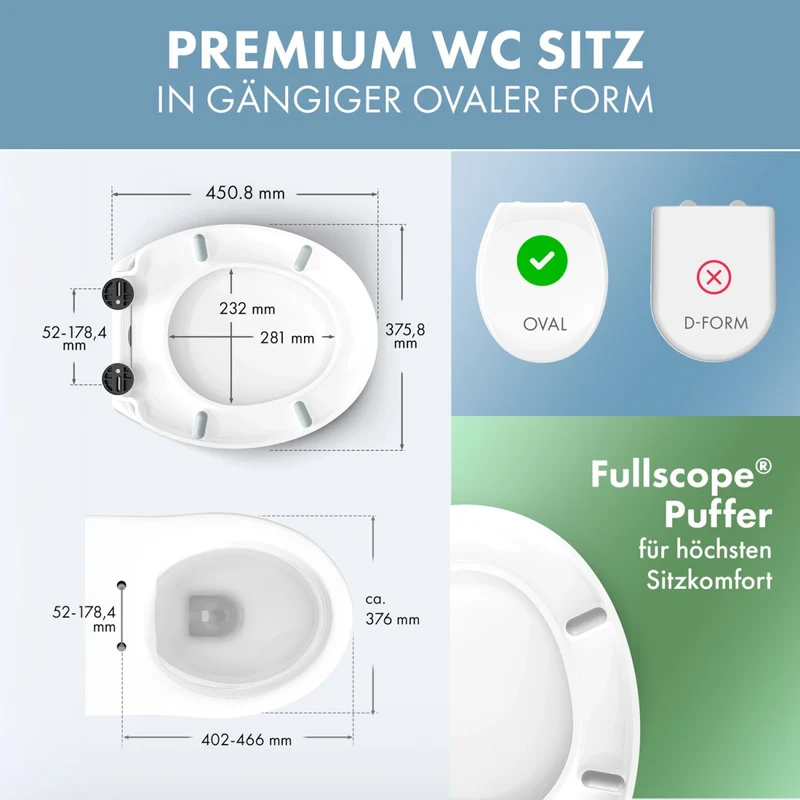 DomuSPA TOILETTENDECKEL Brimnes mit Absenkautomatik