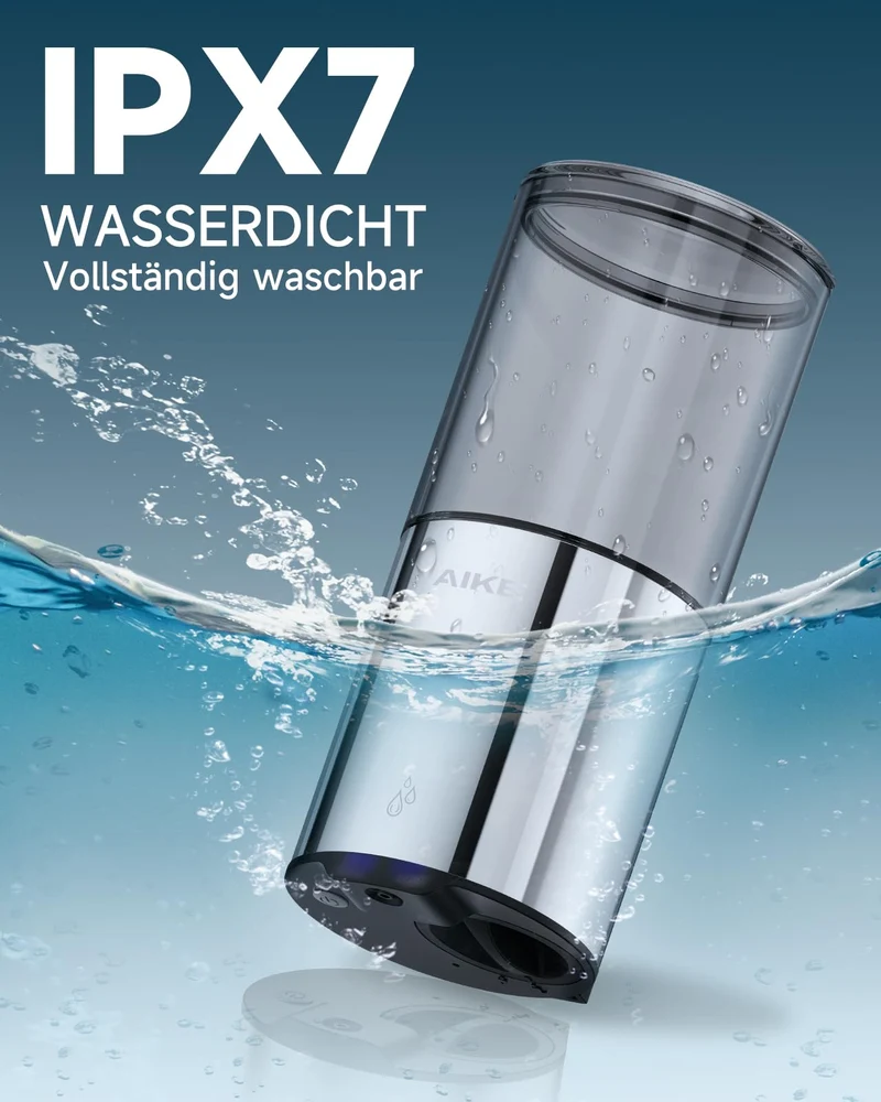 Automatischer Seifenspender für Flüssigseife, Wandmontage für Küche und Badezimmer, IPX7 Wasserdicht 400ml mit Edelstahl Gebürstetes