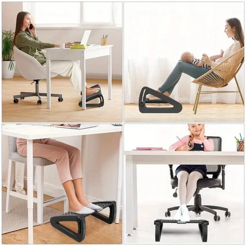Körperdoc Fußstütze – 6-fach höhenverstellbare Fußablage mit Massagefunktion, ergonomisch, rutschfest