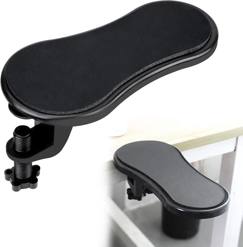 Verstellbare Computer-Armstütze,Arm Handgelenkauflage 180°,Verstellbare Armauflage Schreibtisch,Ergonomisch Computer Armlehne für Büro Studium Arbeit Spiel Schreibtisch