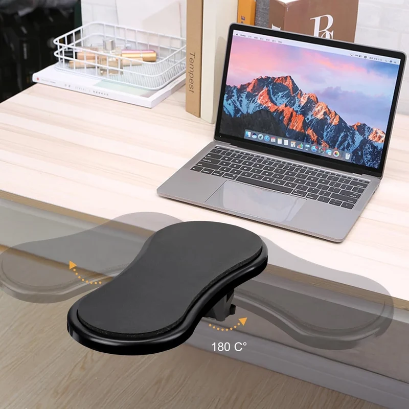 Verstellbare Computer-Armstütze,Arm Handgelenkauflage 180°,Verstellbare Armauflage Schreibtisch,Ergonomisch Computer Armlehne für Büro Studium Arbeit Spiel Schreibtisch