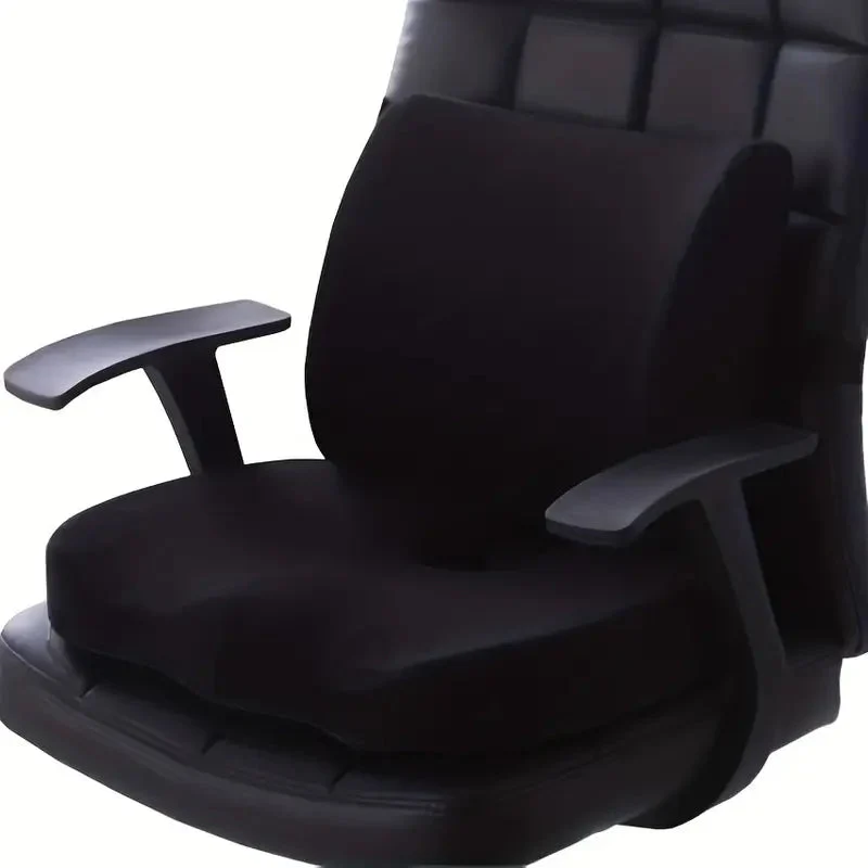 Orthopädisches Sitzkissen + Lendenwirbelkissen aus Memory Foam im Set