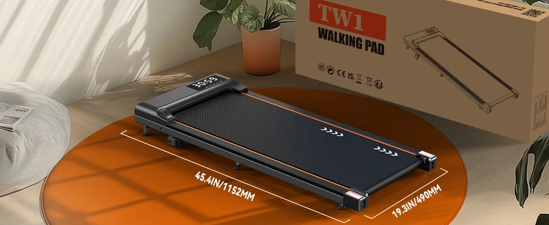 Körperdoc - Smart-Walk-Laufband – Kompakt & leise, 1–6 km/h, 7 % Steigung, LED-Display & Fernbedienung