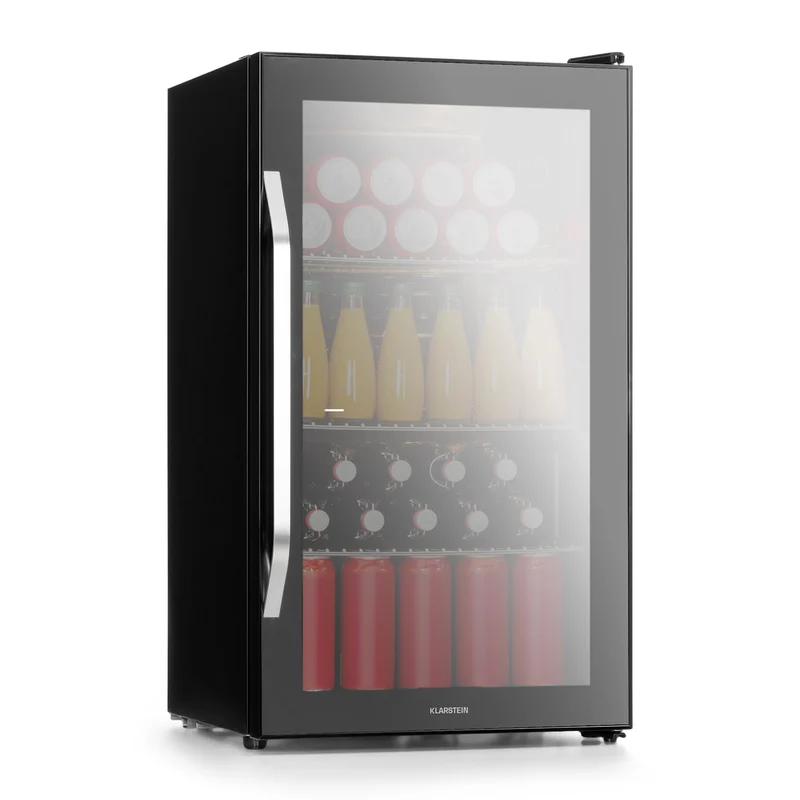 Beersafe Getränkekühlschrank 60 L – Mini Kühlschrank mit Glastür, Kupfer | LED-Beleuchtung, herausnehmbare Metallablagen, leise, Flaschenkühlschrank für Getränke & Dosen