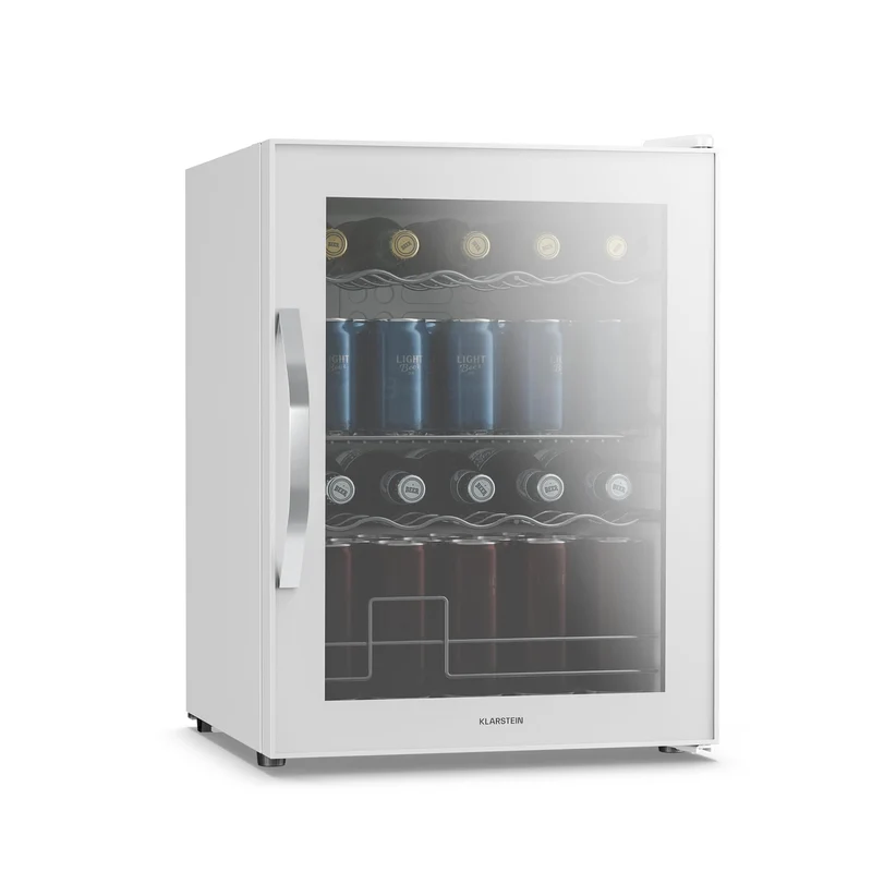 Beersafe Getränkekühlschrank 60 L – Mini Kühlschrank mit Glastür, Kupfer | LED-Beleuchtung, herausnehmbare Metallablagen, leise, Flaschenkühlschrank für Getränke & Dosen