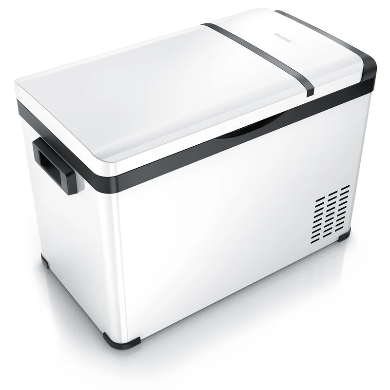 ECO Kompressor Kühlbox XXL elektrisch - 30L Getränke Kühlschrank - Gefrierbox Kühlung bis – 22°C - Autokühlbox mit ECO Modus - 30 Liter 12V 24V KFZ – für LKW Auto Camping Boot – Cool Grey