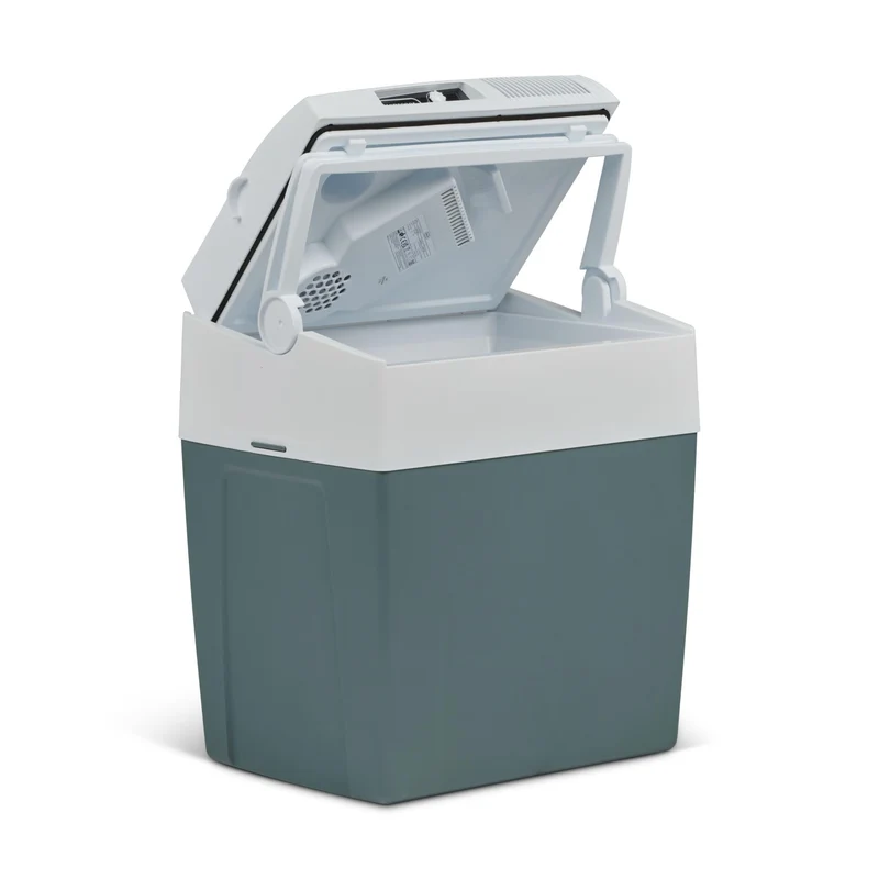 Elektrische Kühlbox, 12V und 230V, 26L, blau - Mini-Kühlschrank für Auto, Camping, Urlaub, Boot, Festivals - leicht, tragbar, mit praktischem Kabelfach und Eco/Max Modus