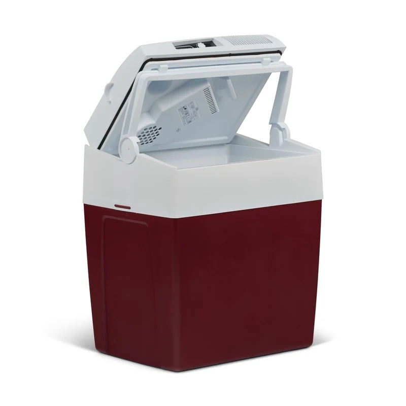 Elektrische Kühlbox, 12V und 230V, 26L, blau - Mini-Kühlschrank für Auto, Camping, Urlaub, Boot, Festivals - leicht, tragbar, mit praktischem Kabelfach und Eco/Max Modus