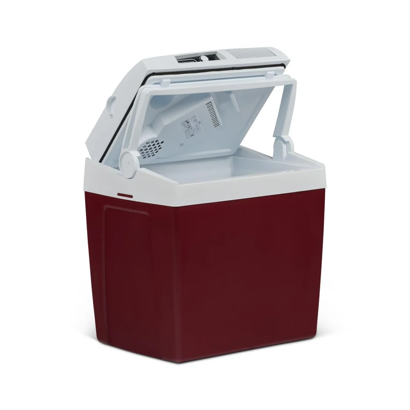 Elektrische Kühlbox, 12V und 230V, 26L, blau - Mini-Kühlschrank für Auto, Camping, Urlaub, Boot, Festivals - leicht, tragbar, mit praktischem Kabelfach und Eco/Max Modus