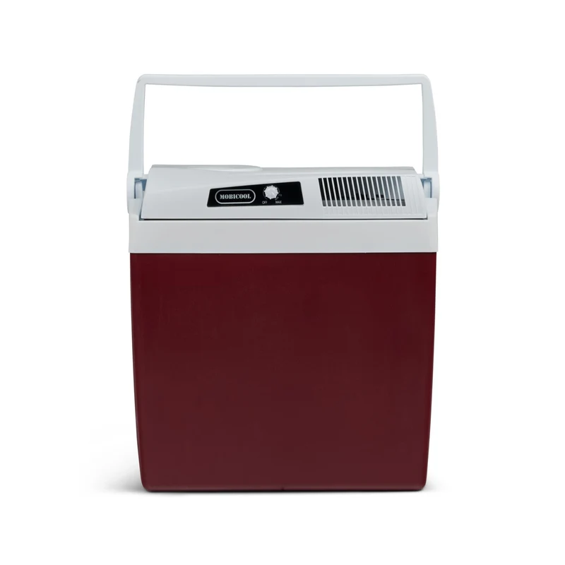 Elektrische Kühlbox, 12V und 230V, 26L, blau - Mini-Kühlschrank für Auto, Camping, Urlaub, Boot, Festivals - leicht, tragbar, mit praktischem Kabelfach und Eco/Max Modus