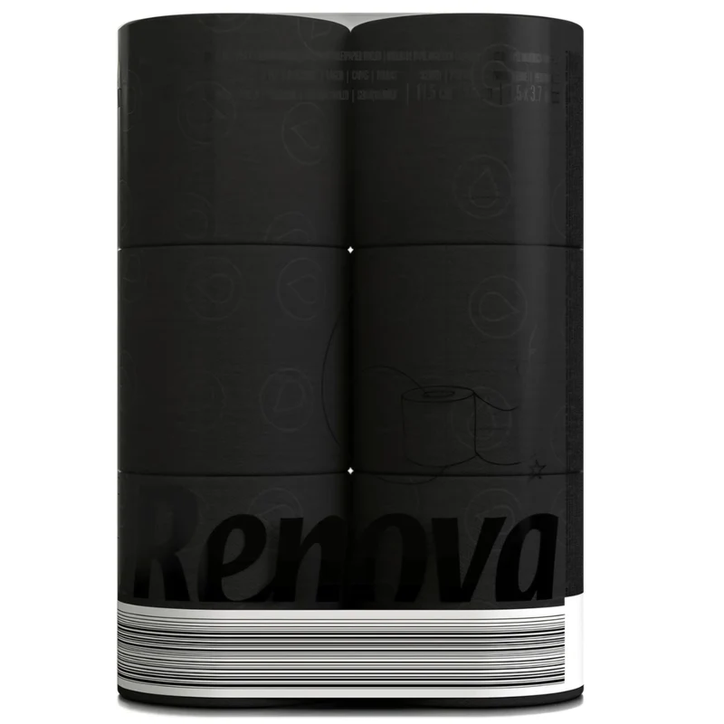 Black Label Toilettenpapier Schwarz / Pack à 6 Rollen