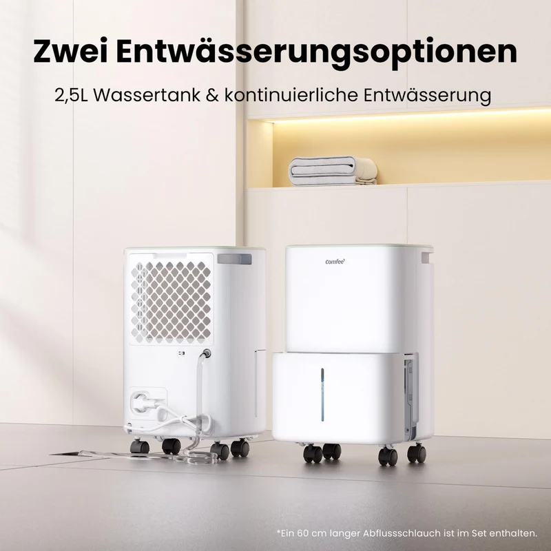 Luftentfeuchter Smart modus ,Timer 24H,Wassertank ,APP-fähig, Weiß