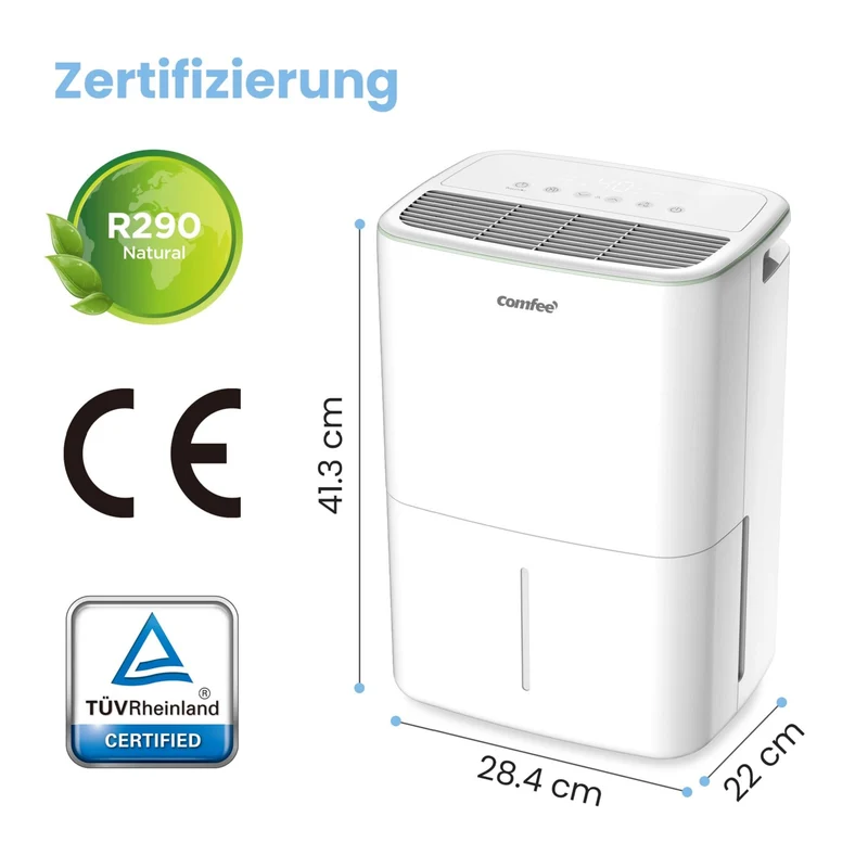 Luftentfeuchter Smart modus ,Timer 24H,Wassertank ,APP-fähig, Weiß