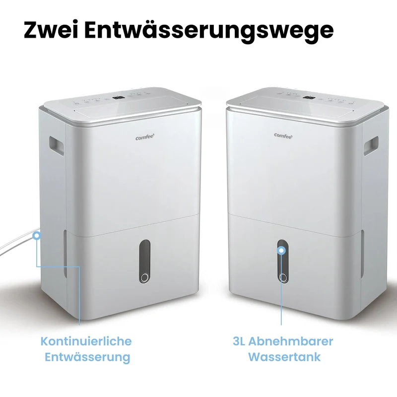 Luftentfeuchter Smart modus ,Timer 24H,Wassertank ,APP-fähig, Weiß