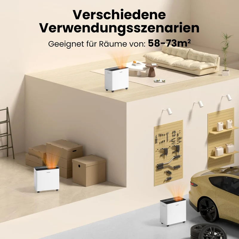 Luftentfeuchter Smart modus ,Timer 24H,Wassertank ,APP-fähig, Weiß