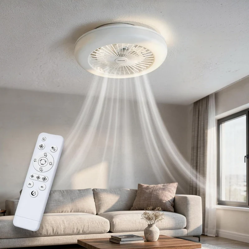 Osram LED-Deckenventilator Weiß, leise, Fernbedienung | Ceiling fan Sudestada, Ceiling Fans with Lighting, Weiß, 450 mm dia, 50000 h, 1-Pack