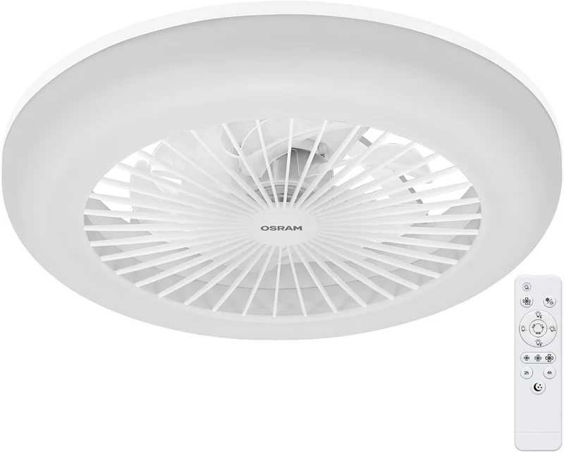Osram LED-Deckenventilator Weiß, leise, Fernbedienung | Ceiling fan Sudestada, Ceiling Fans with Lighting, Weiß, 450 mm dia, 50000 h, 1-Pack